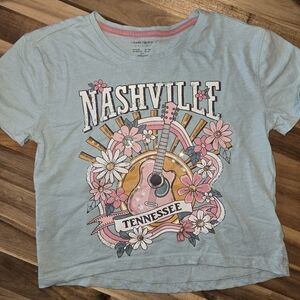 NWOT Haute Hippie Girls Nashville Graphic Kids T-Shirt - Blue